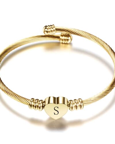 26 Letters Stainless Steel Bracelets Wholesale