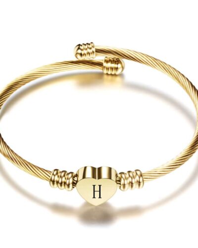 26 Letters Stainless Steel Bracelets Wholesale