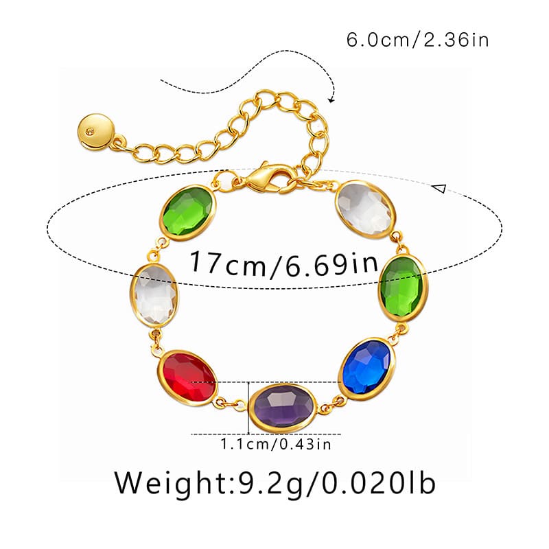 3 18K Gold Plated Vintage Glass Bead Bracelet Party Jewelry