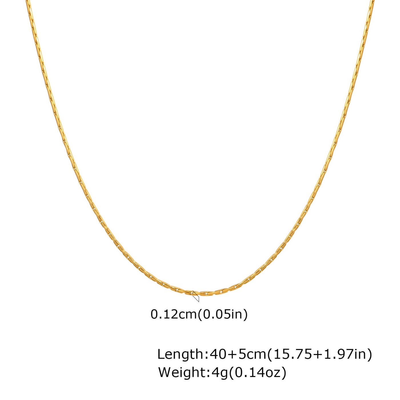 3 1Pcs Delicate Golden Stainless Steel Chain Necklace for Women Daily Wear