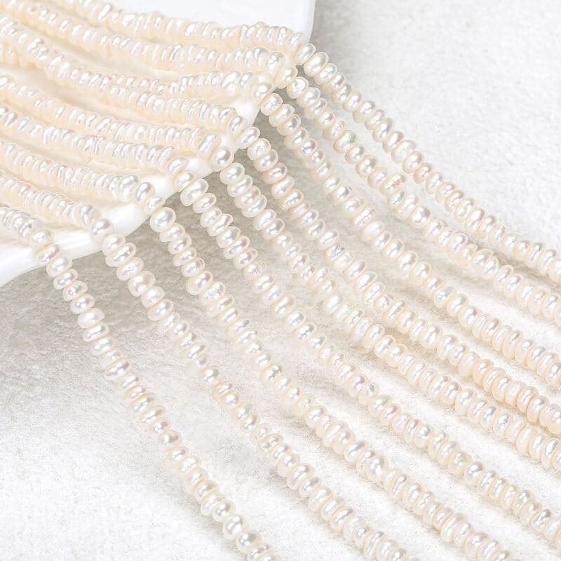 3-4MM Irregular Baroque Freshwater Pearl Beads Wholesale