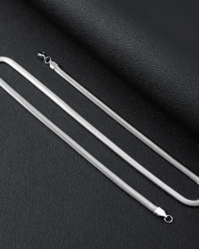 4-6MM Stainless Steel Flat Snake Chain Necklace Choker Wholesale