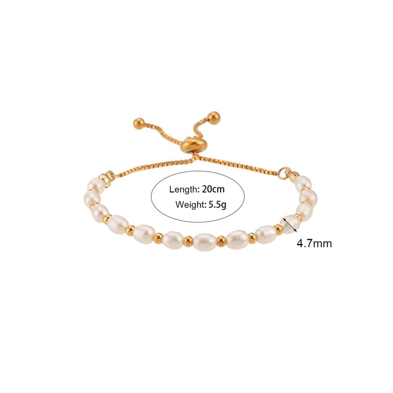 3 Vintage Elegant Freshwater Pearl Bracelet for Women
