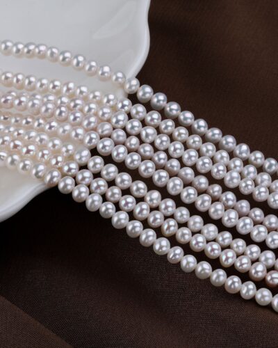 3.5-4MM White Freshwater Beading Pearls DIY Making