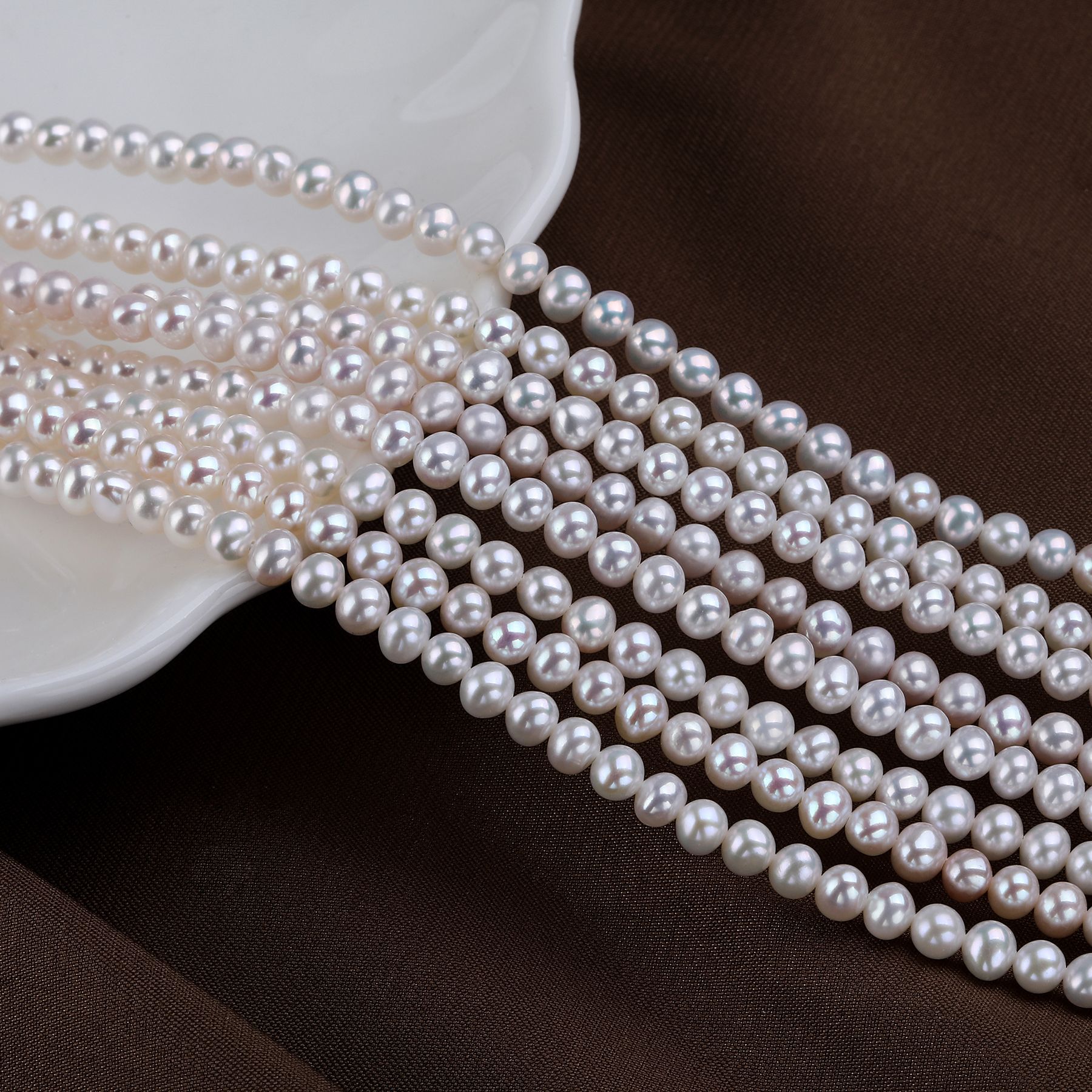 3.5-4MM White Freshwater Beading Pearls DIY Making