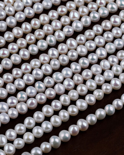 3.5-4MM White Freshwater Beading Pearls DIY Making