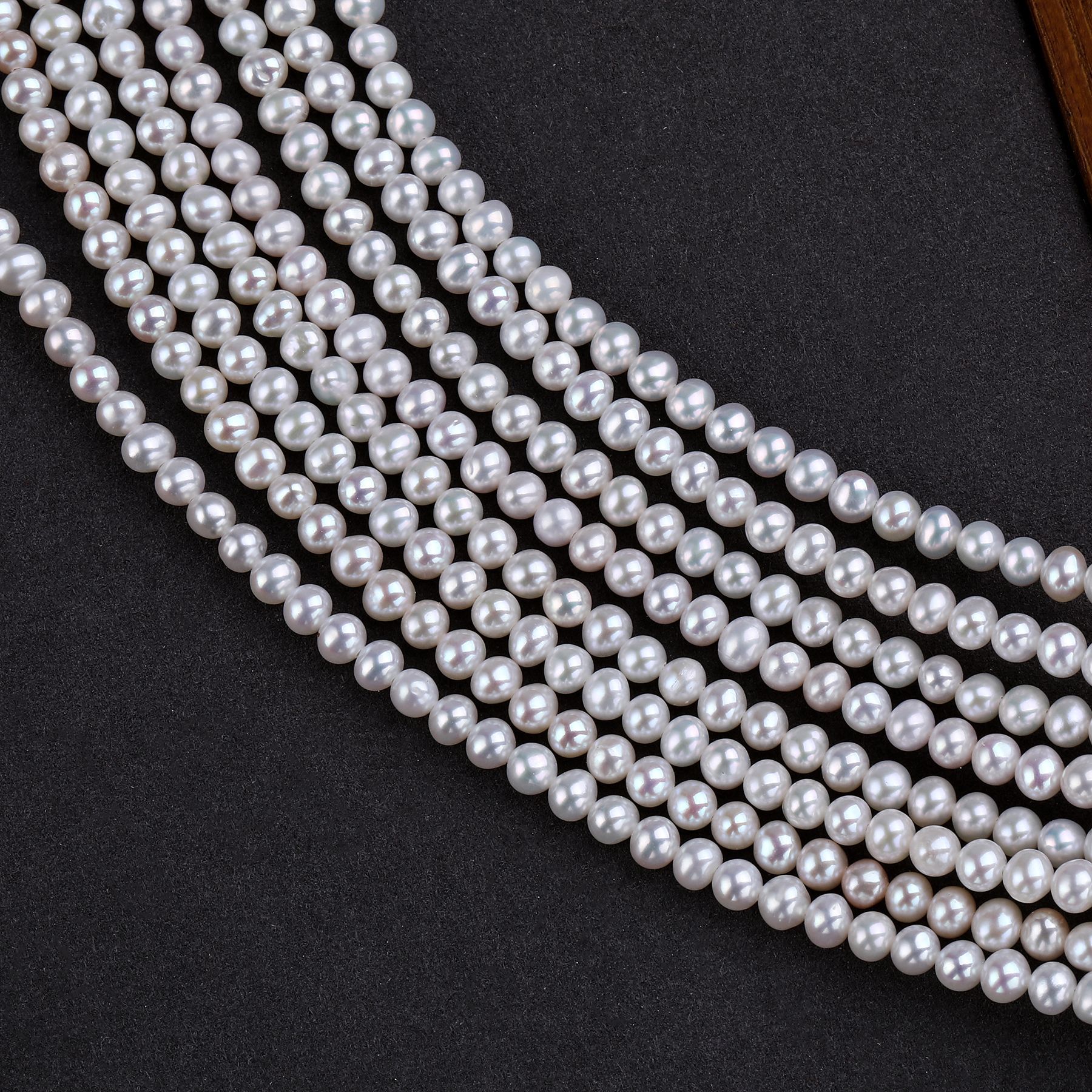 3.5-4MM White Freshwater Beading Pearls DIY Making