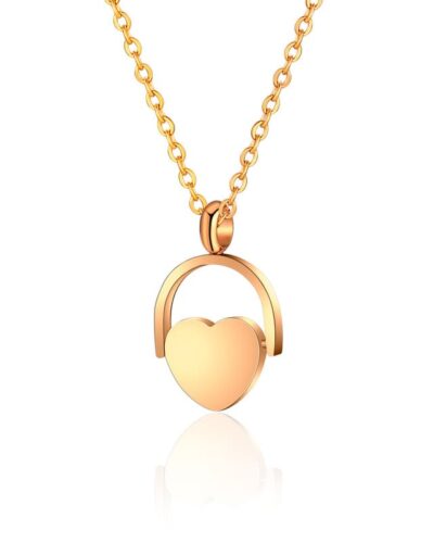 Custom Photo Necklace Heart Pendant Couple