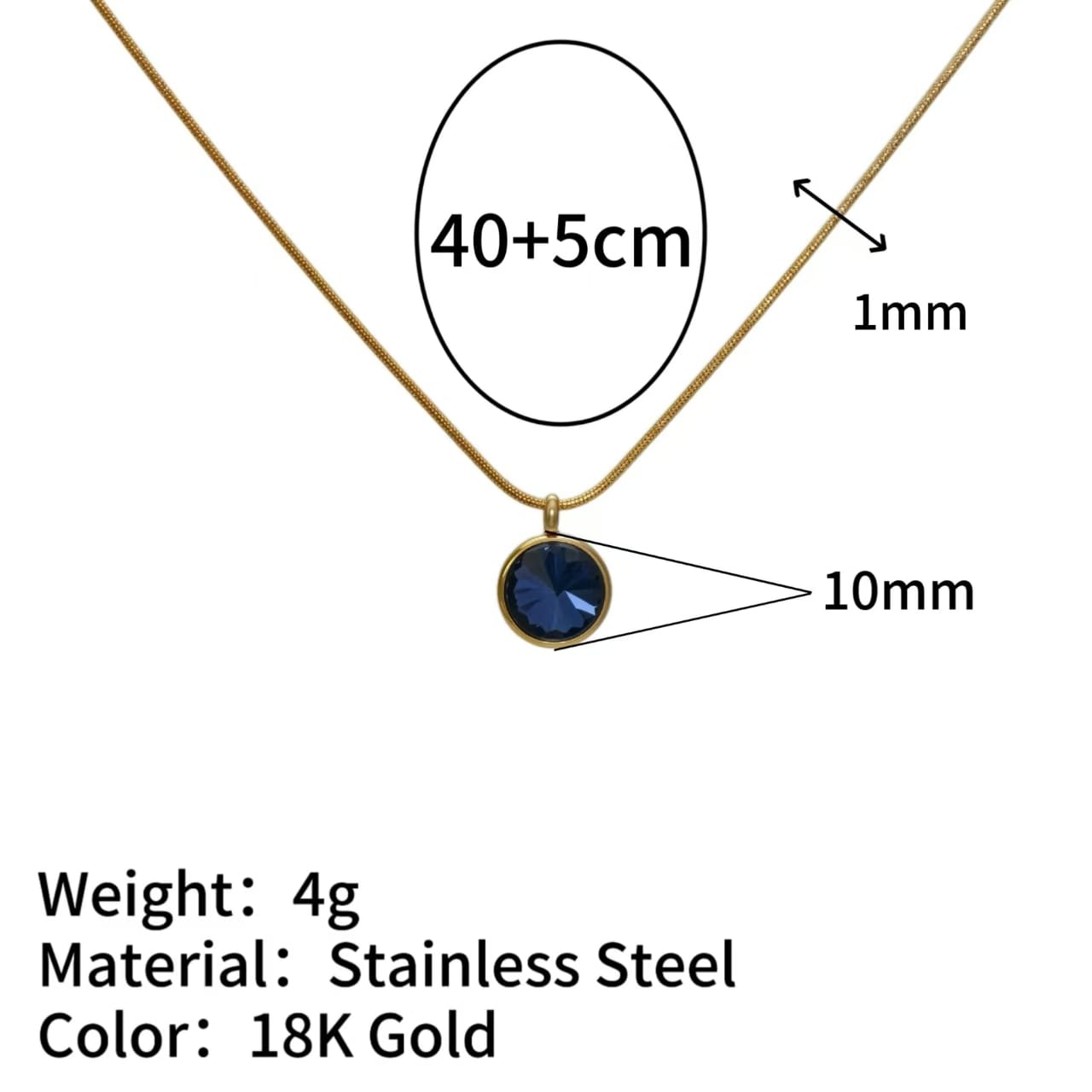 Delicate 18K Gold Plated Family Birthstone Necklace Pendant