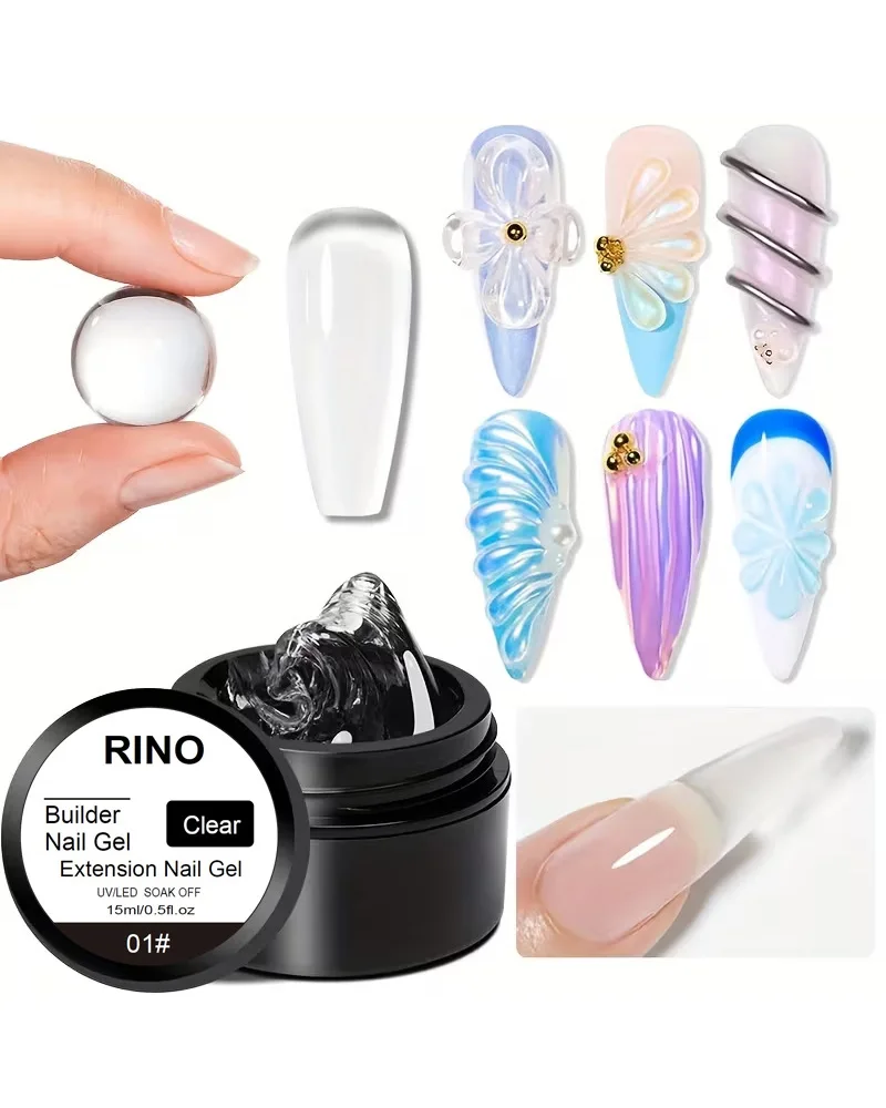 Non-Stick 3D Nail Extension Gel Solid Builder Gel