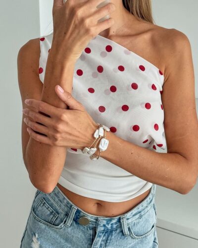 3Pcs Retro Casual Irregular Baroque Pearl Bangle Bracelets Set