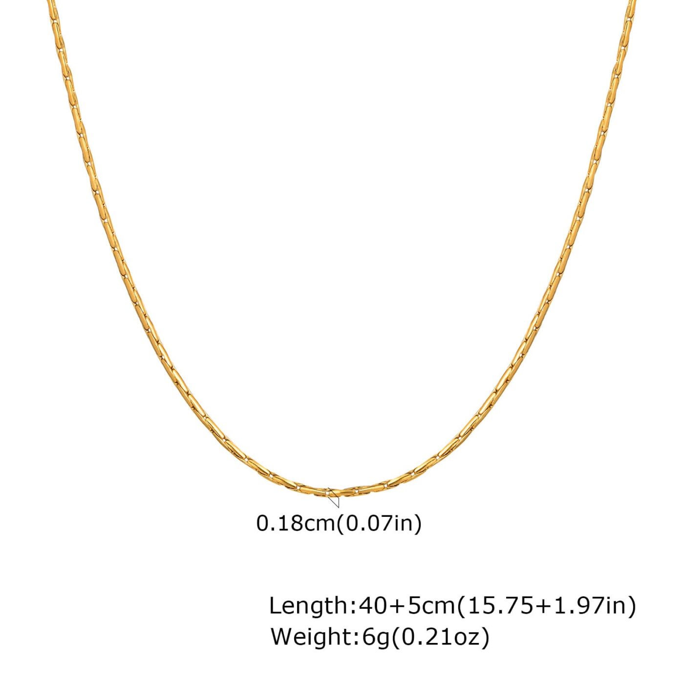 4 1Pcs Delicate Golden Stainless Steel Chain Necklace for Women Daily Wear