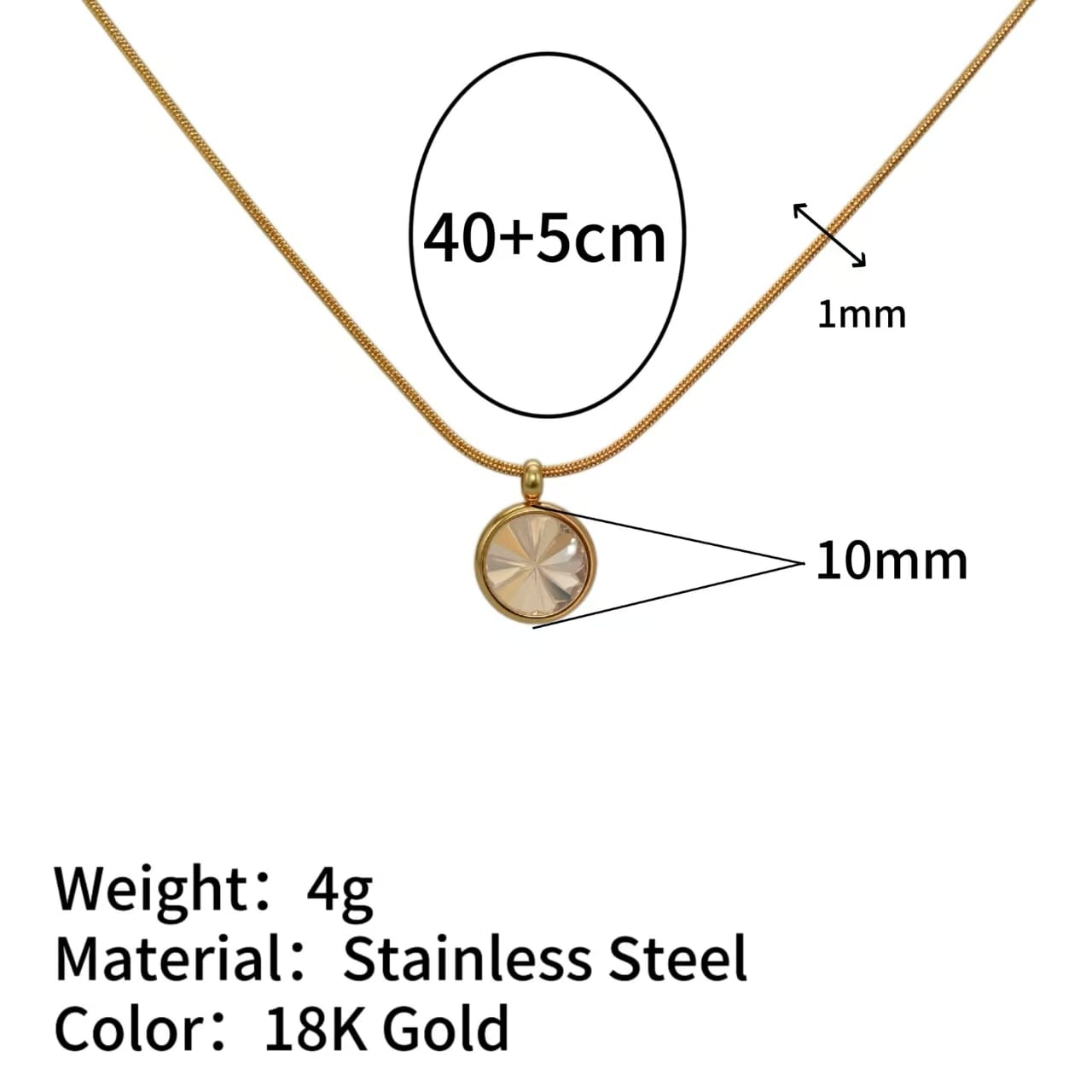 Delicate 18K Gold Plated Family Birthstone Necklace Pendant