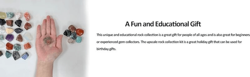 43Pcs Mineral Gemstones and Crystal Collection Box Kit 2