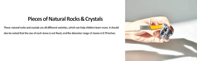 43Pcs Mineral Gemstones and Crystal Collection Box Kit 3