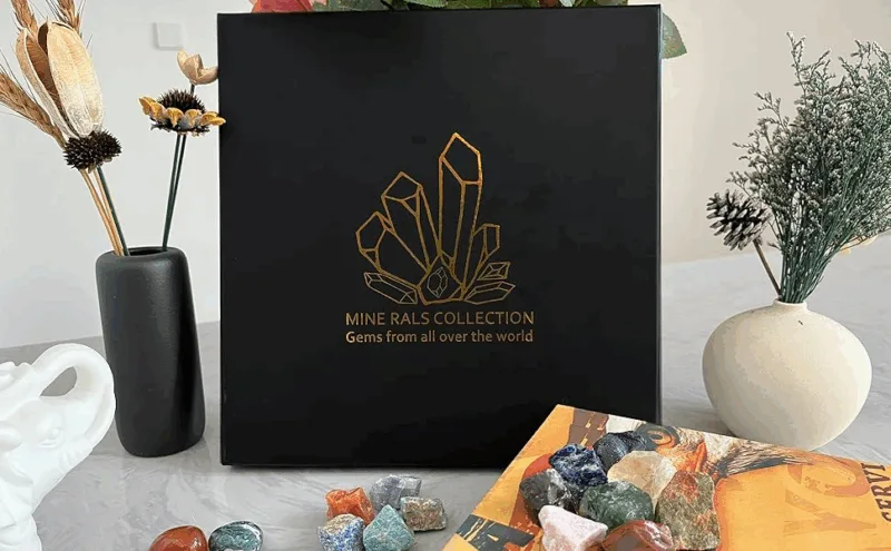 43Pcs Mineral Gemstones and Crystal Collection Box Kit