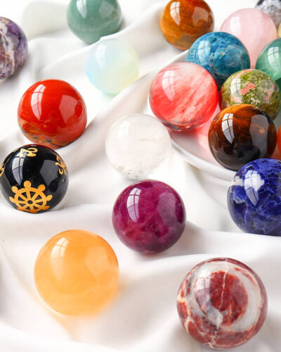 4CM Round Colorful Crystal Quartz Sphere