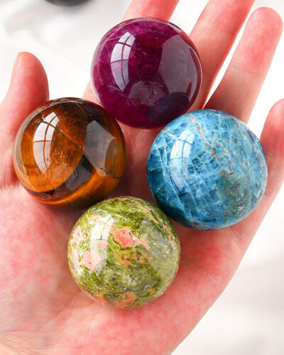 4CM Round Colorful Crystal Quartz Sphere