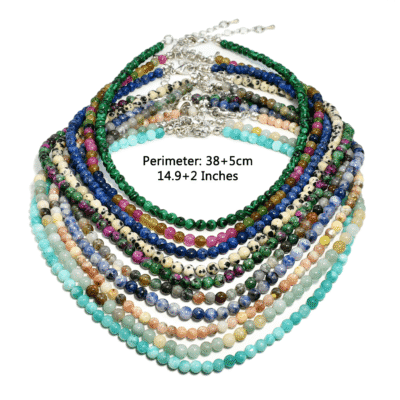 4MM Colored Beaded Tourmaline Necklace Wholesale 3