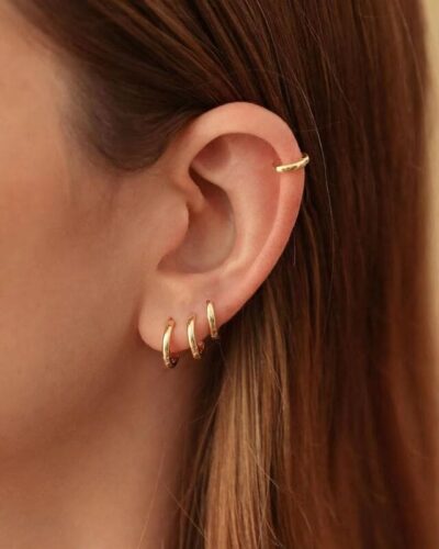 4Pcs Minimalist Stainless Steel Hoop Earrings Small Unisex