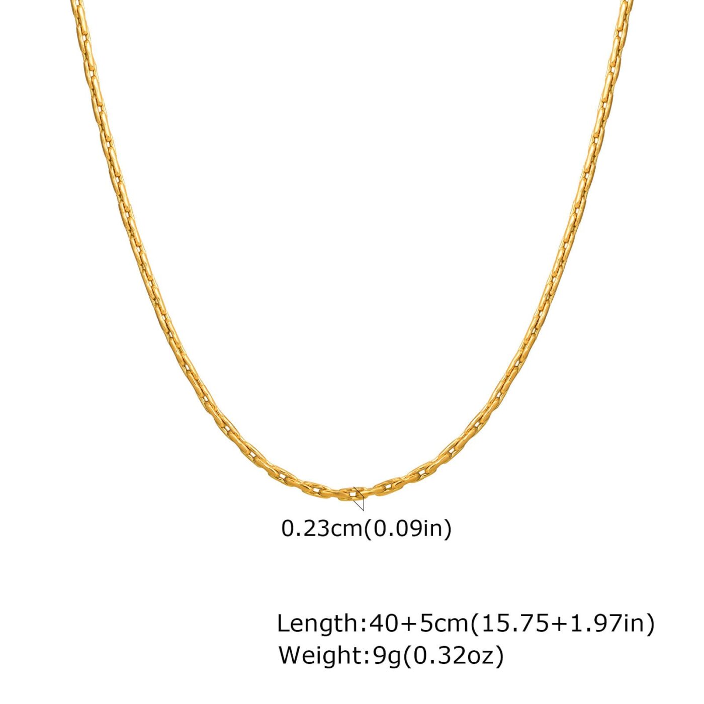 5 1Pcs Delicate Golden Stainless Steel Chain Necklace for Women Daily Wear