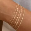 5-6Pcs Minimalist Stackable Gold Bracelets Set Everyday Jewelry