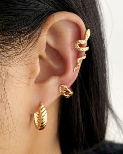 5-Piece Clip-On Multi-Layer Openwork Earring Sets