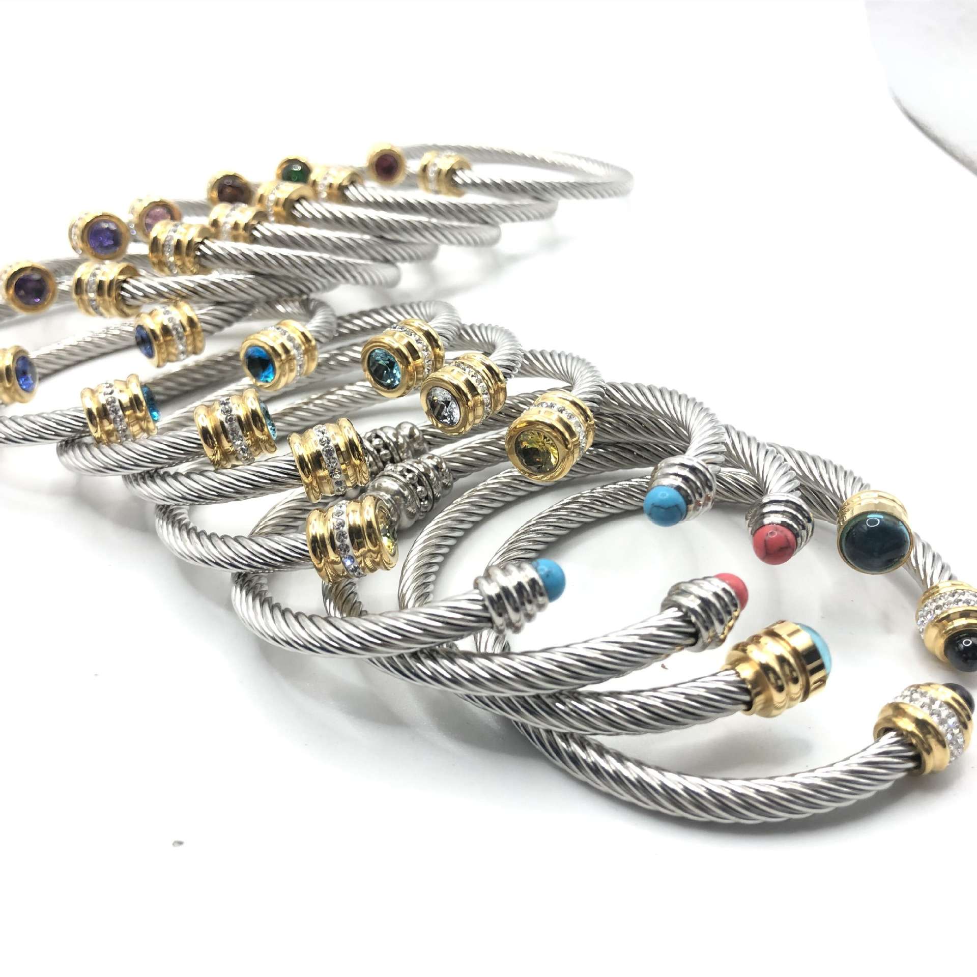 5A+ Zircon Stainless Steel Personalized Birthstone Bracelet - Imagem 8