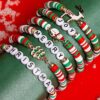 6 Pack Stretch Christmas Bracelets Bangles for Adults Teens