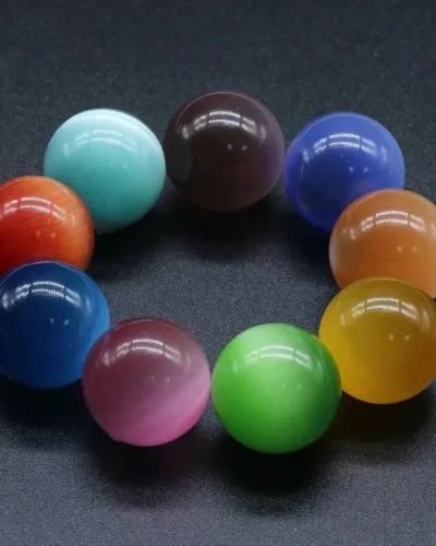 7 Colors Wholesale Cat Eye Glowing Sphere Crystals