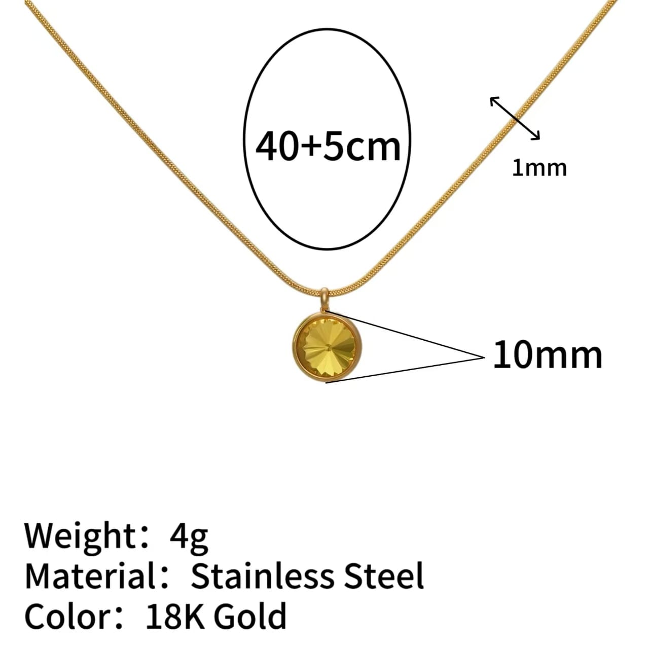 Delicate 18K Gold Plated Family Birthstone Necklace Pendant