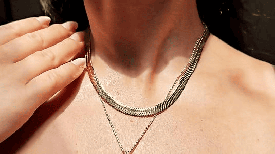 8 High Quality Gold Plated Herringbone Necklace Chains Bulk