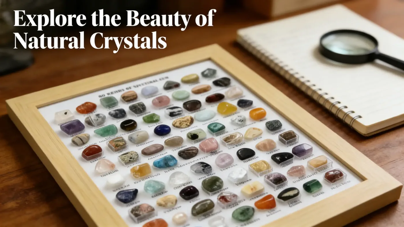 80Pcs Crystal Specimen Box Set Gift Decoration Bulk1215 2