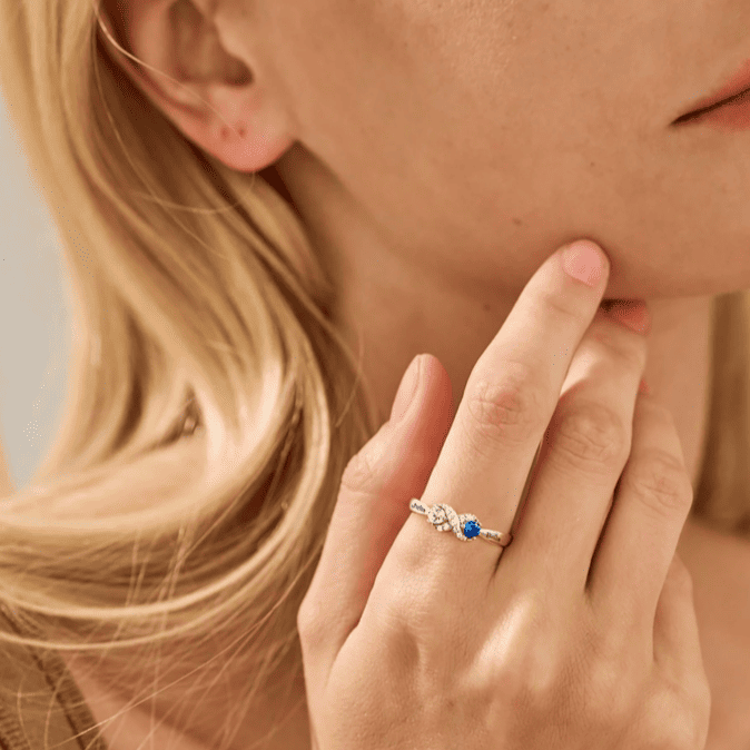 925 Sterling Silver Custom Two Stone Ring Birthday Gift for Women 1 1