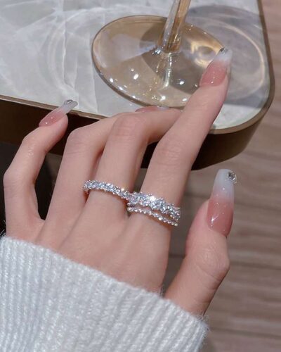 Alternativní pohled na Adjustable Fashion Copper Ring with Zircon