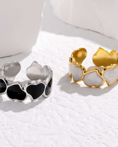 Adjustable Heart Stainless Steel Ring Wholesale