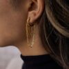 Affordable Luxury Hoop Gold Plate Stainless Steel Earrings