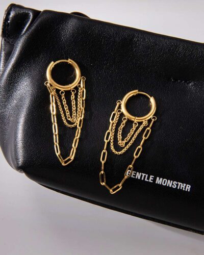 Alternativní pohled na Affordable Luxury Hoop Gold Plate Stainless Steel Earrings