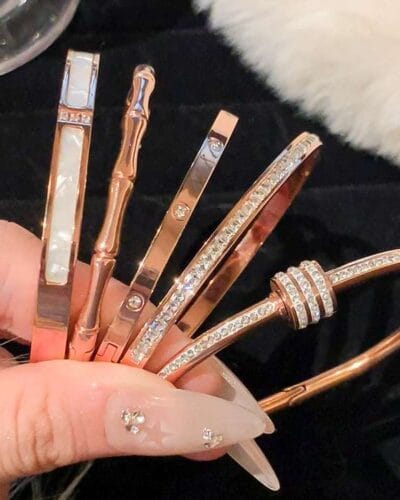 Affordable Luxury Rose Gold Stainless Steel Bracelet 13