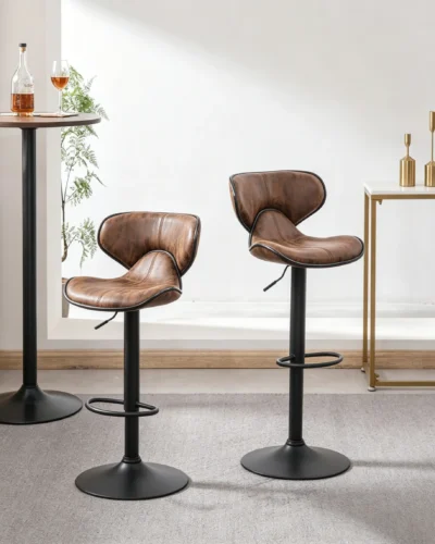 Airlift Adjustable Swivel Modern Bar Stools Set of 2 14