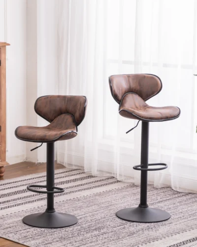 Airlift Adjustable Swivel Modern Bar Stools Set of 2