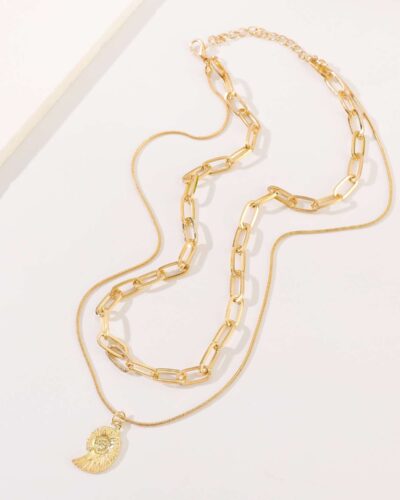 Alternative view of Fashion Ocean-Themed Pendant Bohemian Layered Necklace