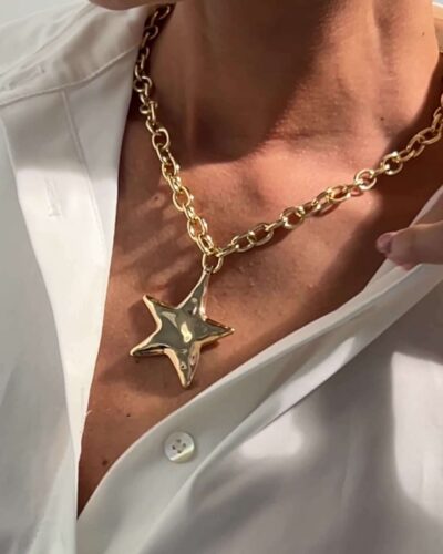 Alloy Cable Chain Vintage-inspired Necklaces with Star Pendant