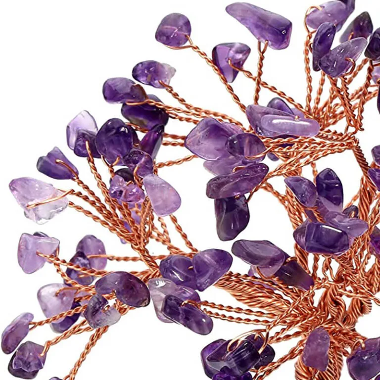 4 Colors Crystal Trees with Raw Stone Base Wholesale