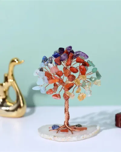 Amethyst Copper Wire Wrapped Crystal Tree Ornaments