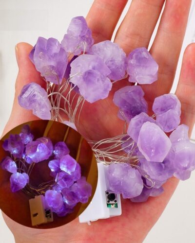 Crystal Raw Stone Fairy Lights String Christmas Decoration
