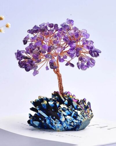 Amethyst Tree Home Decor for Healing Relaxation