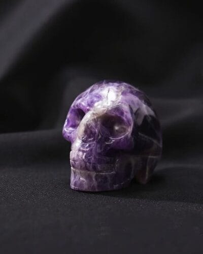 Unique Genuine Carved Crystal Skull Festival Decor