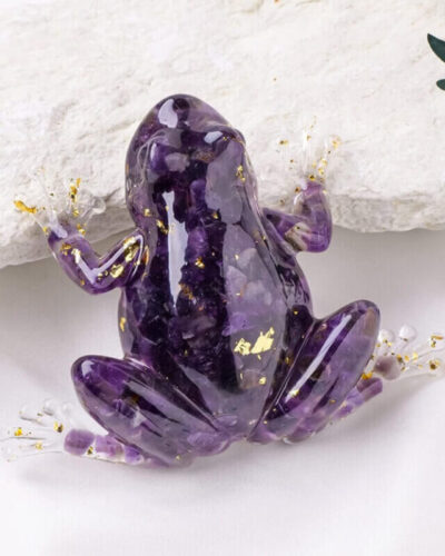Versatile Crystal Chips Frog Ornament Home Decor