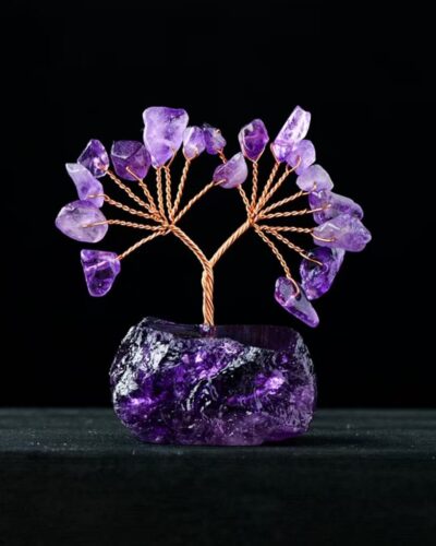 Lapis Lazuli Chakra Tree Crystals with Raw Stone Base